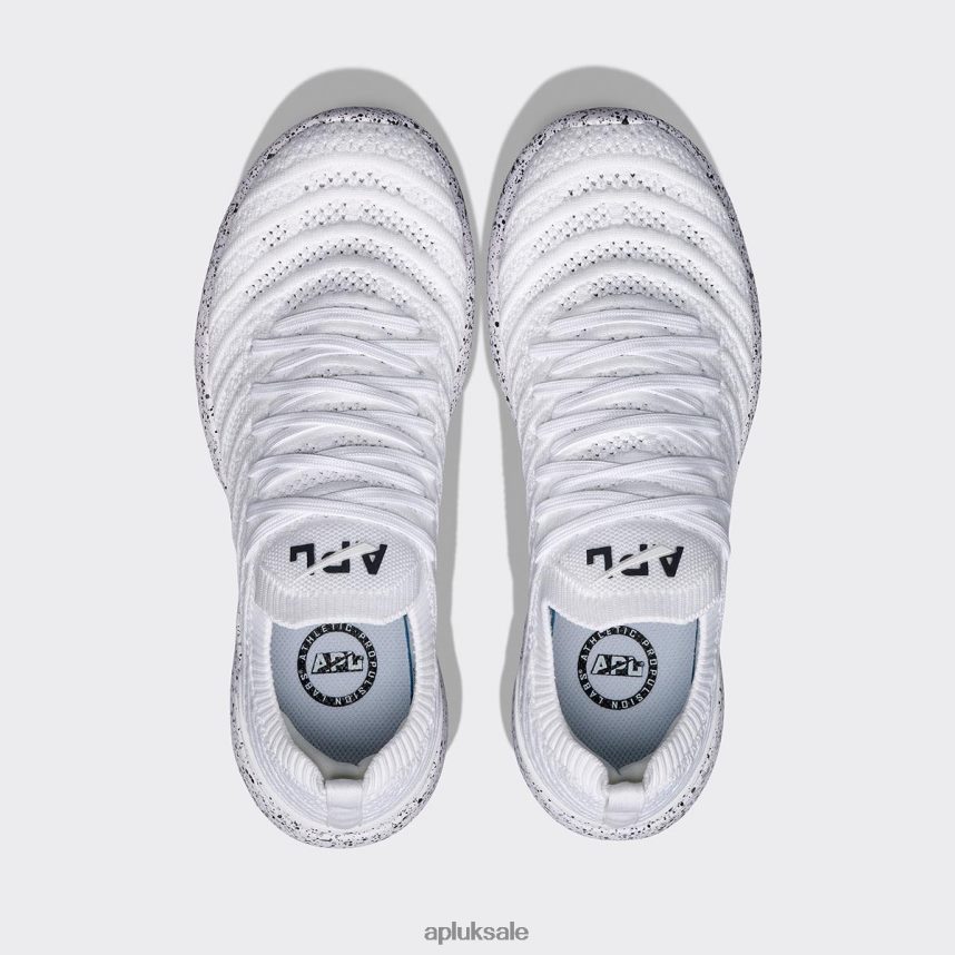 APL TechLoom Wave 57 - VH8XNZ138 APL Shoes UK White/Grey/Speckle Women Running