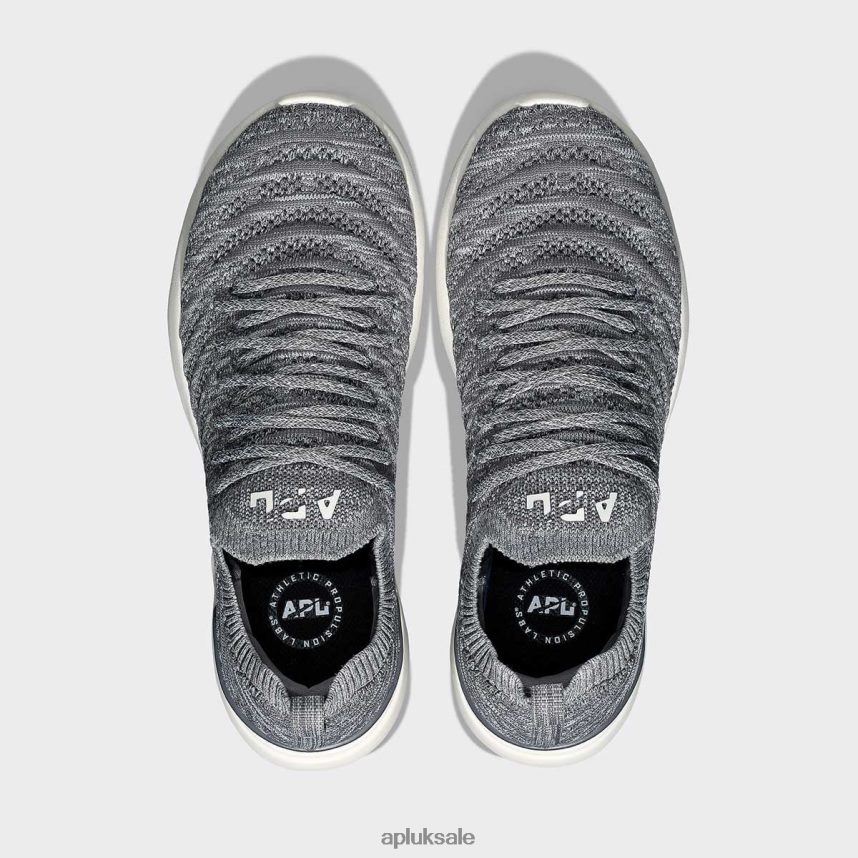 APL TechLoom Wave 57 - VH8XNZ95 APL Shoes UK Smoke/Ivory/Melange Women Running