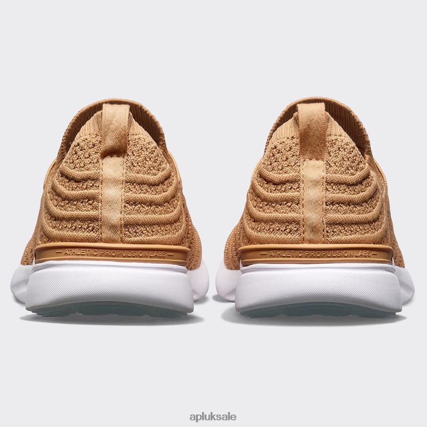 APL TechLoom Wave 58 - VH8XNZ175 APL Shoes UK Tan/White Women Running