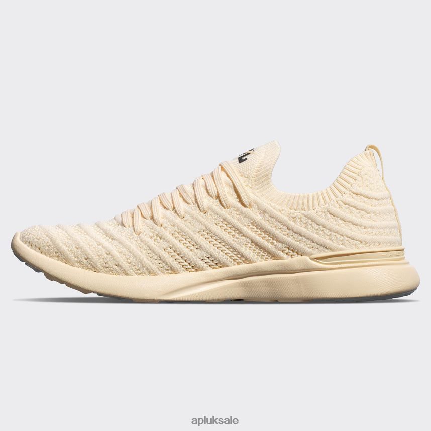 APL TechLoom Wave 58 - VH8XNZ185 APL Shoes UK Vanilla/Black Women Running