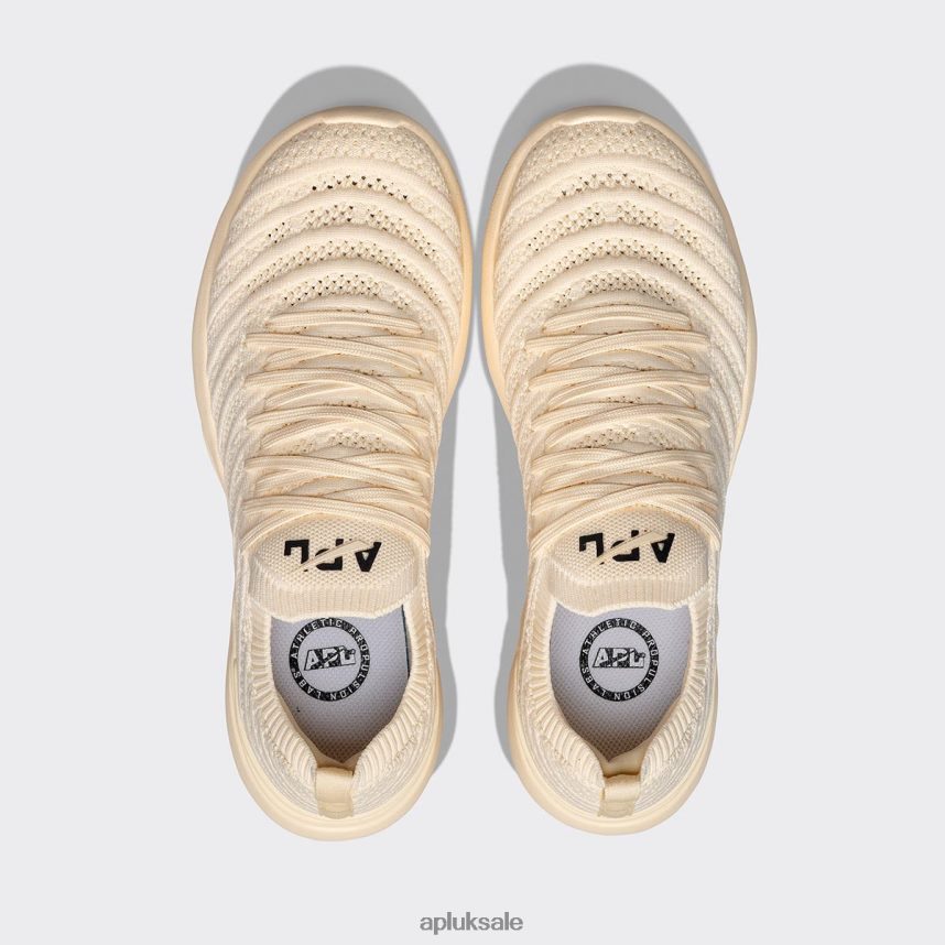 APL TechLoom Wave 58 - VH8XNZ185 APL Shoes UK Vanilla/Black Women Running