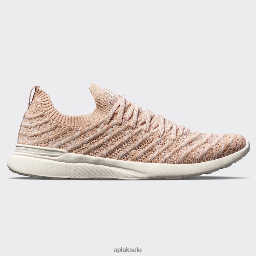 APL TechLoom Wave 58 - VH8XNZ196 APL Shoes UK Ivory/Caramel/Melange Women Running
