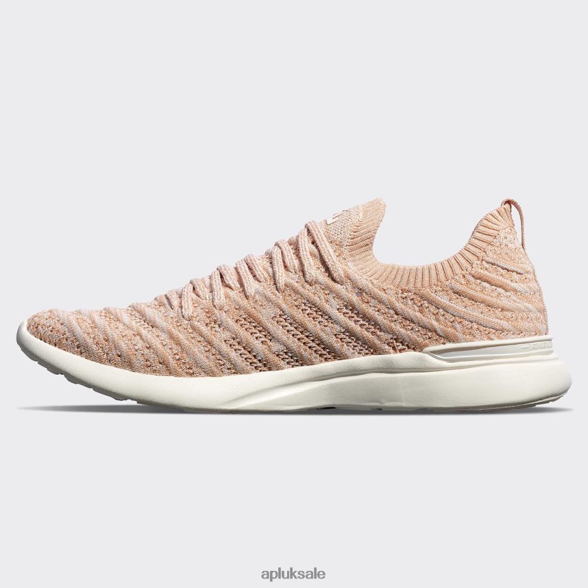 APL TechLoom Wave 58 - VH8XNZ196 APL Shoes UK Ivory/Caramel/Melange Women Running