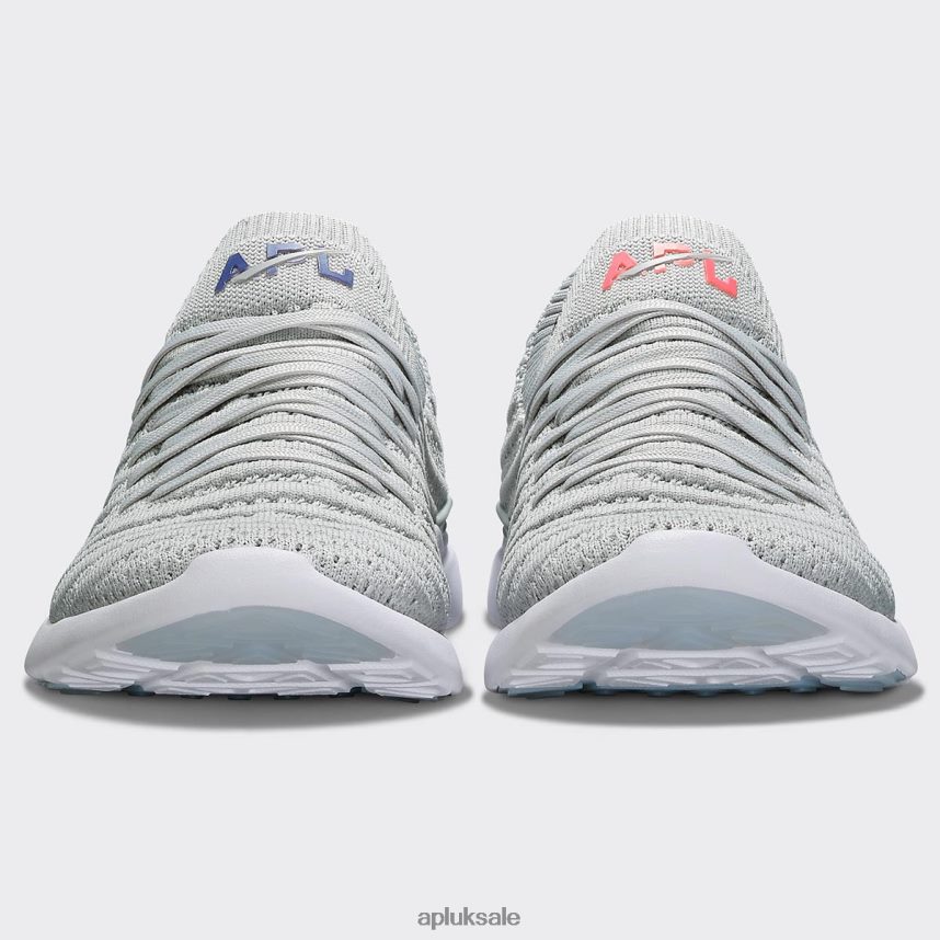 APL TechLoom Wave 58 - VH8XNZ202 APL Shoes UK Steel Grey/Impulse Red/Blue Haze Women Running