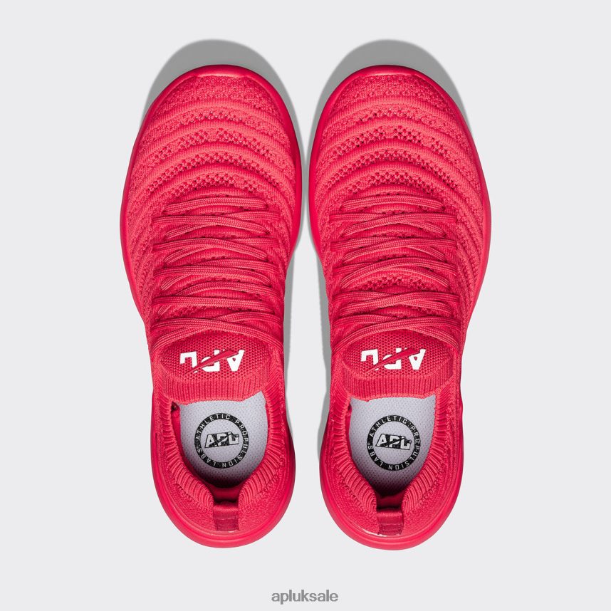 APL TechLoom Wave 58 - VH8XNZ227 APL Shoes UK Red/White Women Running