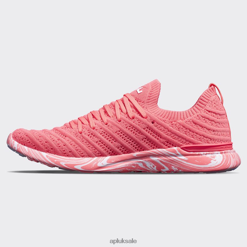 APL TechLoom Wave 58 - VH8XNZ230 APL Shoes UK Fire Coral/Marble Women Running