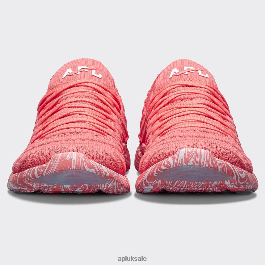 APL TechLoom Wave 58 - VH8XNZ230 APL Shoes UK Fire Coral/Marble Women Running