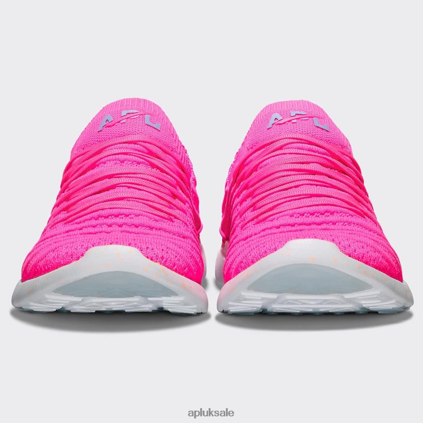 APL TechLoom Wave 59 - VH8XNZ254 APL Shoes UK Fusion Pink/Bellflower/Speckle Women Running