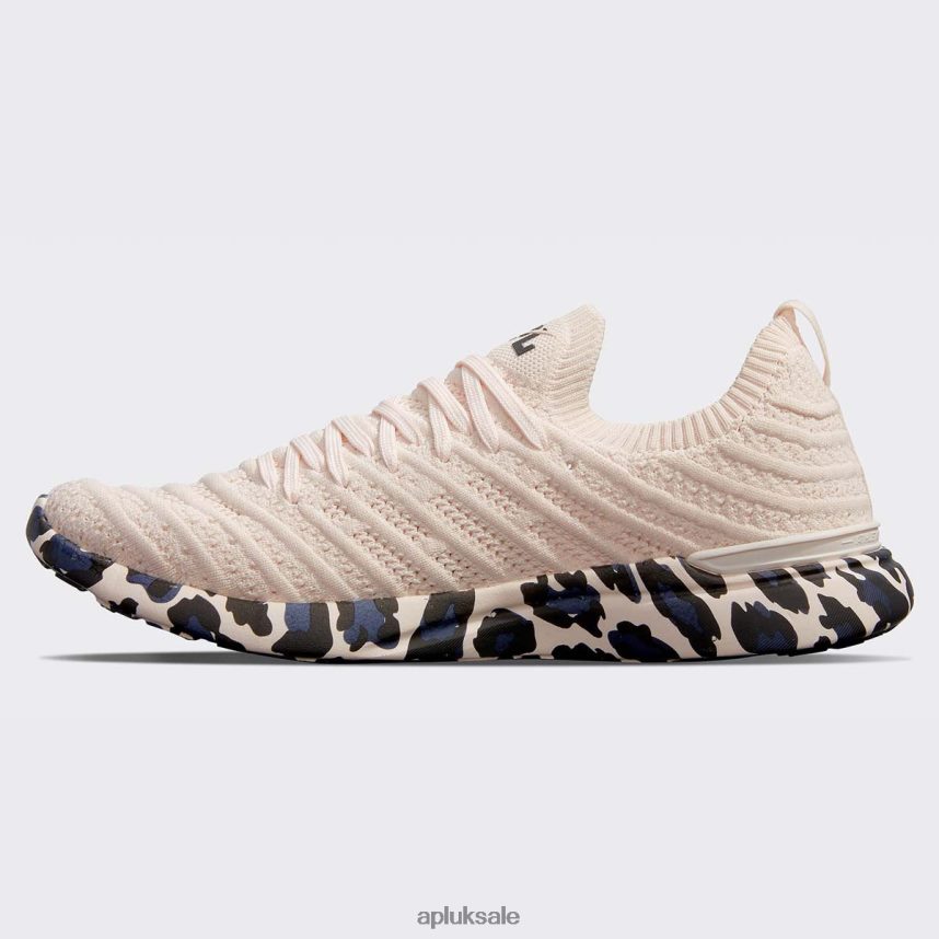 APL TechLoom Wave 59 - VH8XNZ258 APL Shoes UK Creme/Black/Leopard Women Running