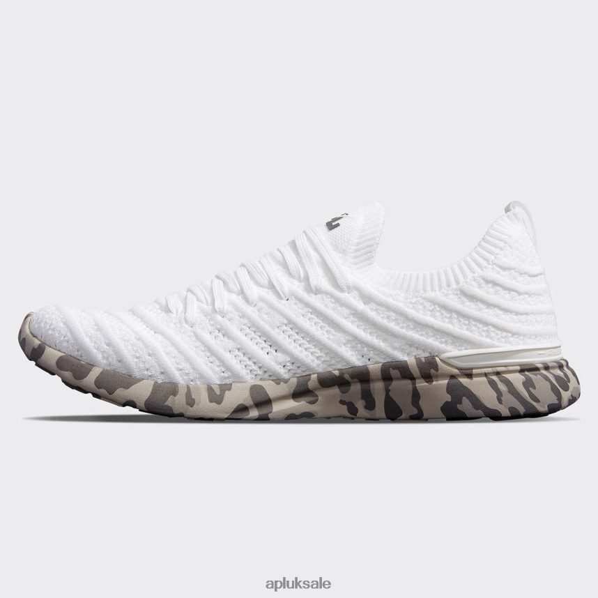 APL TechLoom Wave 59 - VH8XNZ264 APL Shoes UK White/Asteroid/Leopard Women Running