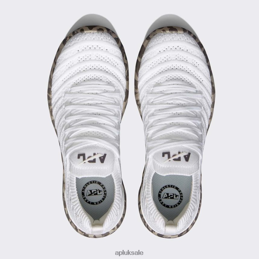 APL TechLoom Wave 59 - VH8XNZ264 APL Shoes UK White/Asteroid/Leopard Women Running