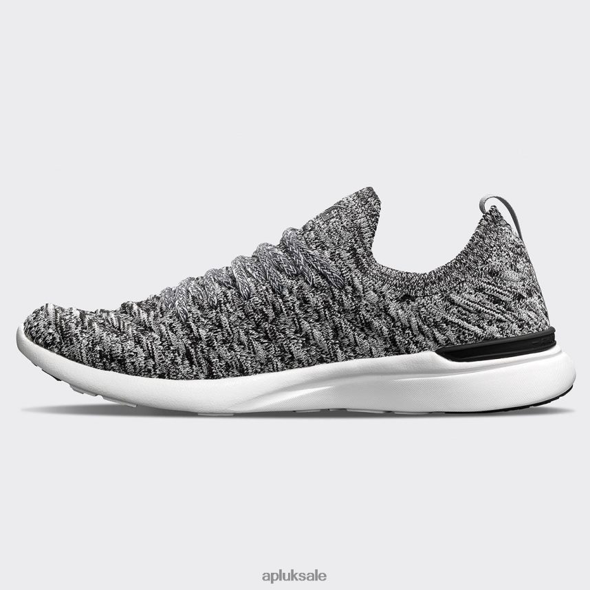 APL TechLoom Wave 59 - VH8XNZ274 APL Shoes UK Heather Grey/Black/White Women Running