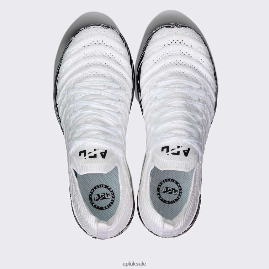 APL TechLoom Wave 59 - VH8XNZ279 APL Shoes UK White/Black/Marble Women Running