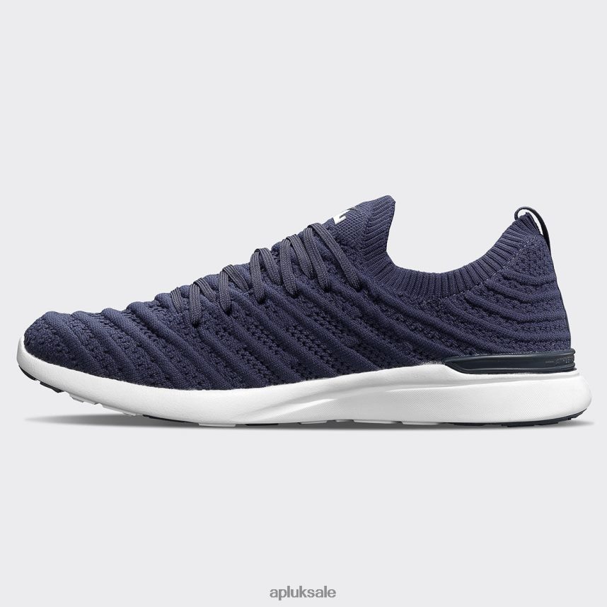 APL TechLoom Wave 59 - VH8XNZ289 APL Shoes UK Navy/White Women Running