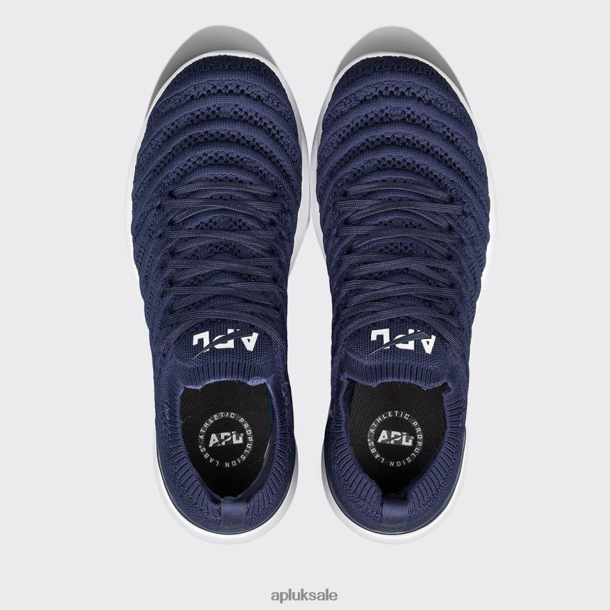 APL TechLoom Wave 59 - VH8XNZ289 APL Shoes UK Navy/White Women Running