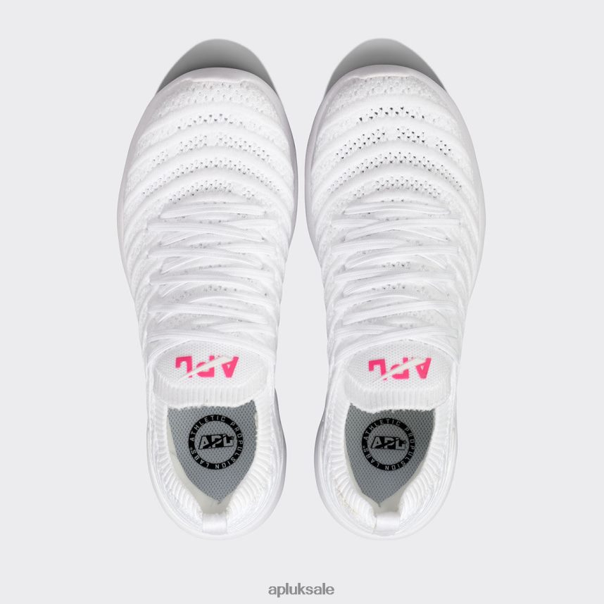 APL TechLoom Wave 59 - VH8XNZ309 APL Shoes UK White/Neon Pink Women Running