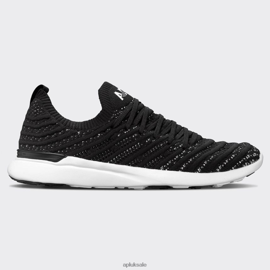 APL TechLoom Wave 59 - VH8XNZ320 APL Shoes UK Black/White Women Running