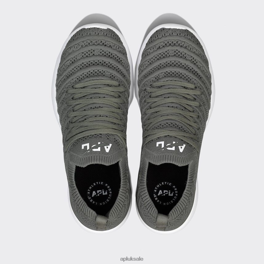 APL TechLoom Wave 59 - VH8XNZ322 APL Shoes UK Fatigue/White Women Running