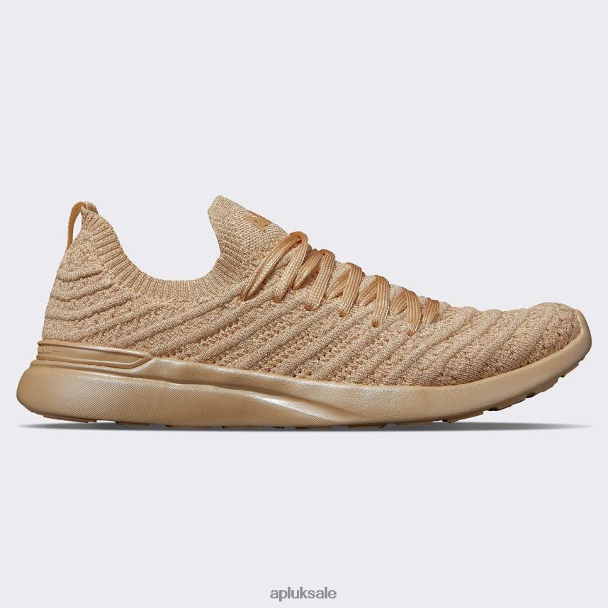 APL TechLoom Wave 59 - VH8XNZ324 APL Shoes UK Champagne Women Running