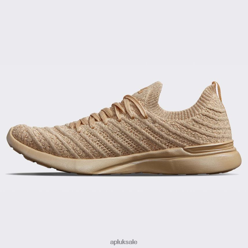 APL TechLoom Wave 59 - VH8XNZ324 APL Shoes UK Champagne Women Running