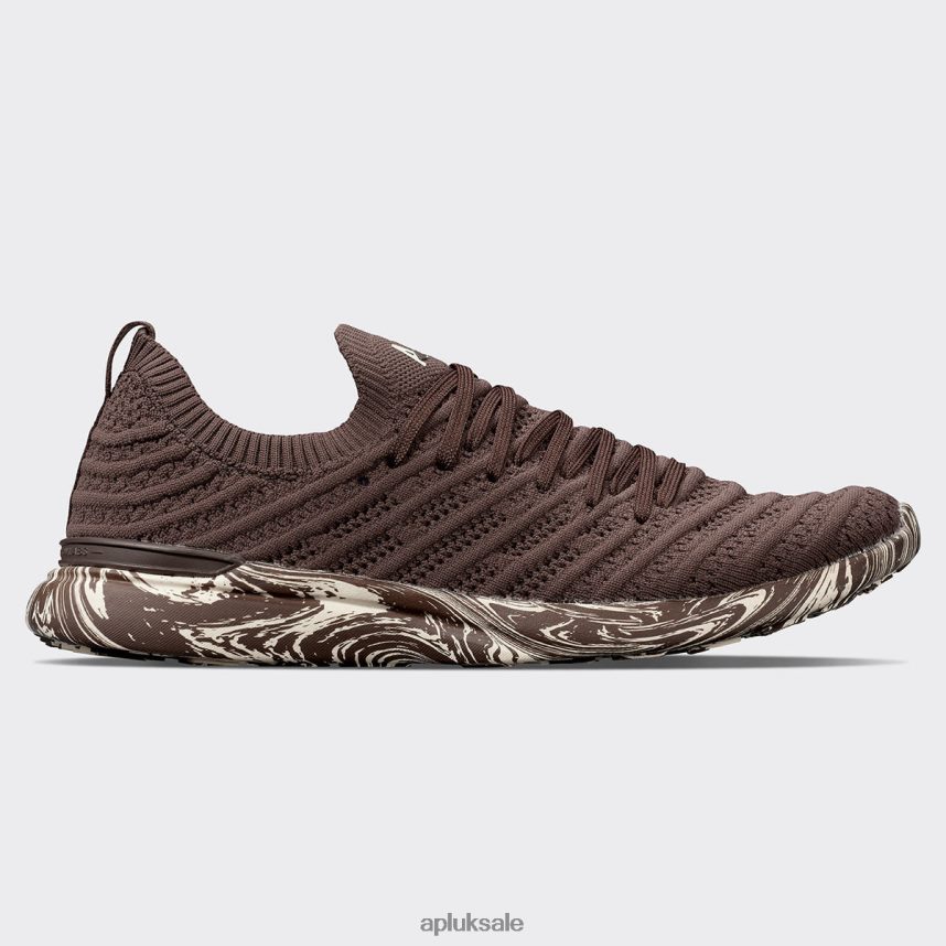 APL TechLoom Wave 60 - VH8XNZ338 APL Shoes UK Chocolate/Pristine/Marble Women Running