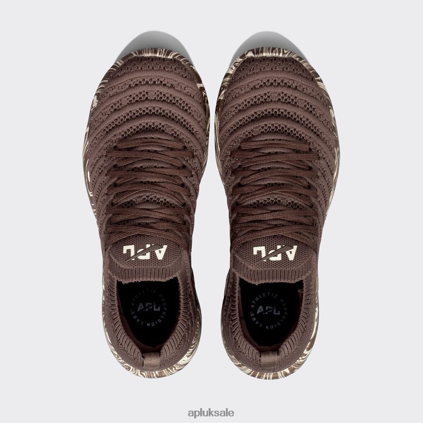 APL TechLoom Wave 60 - VH8XNZ338 APL Shoes UK Chocolate/Pristine/Marble Women Running