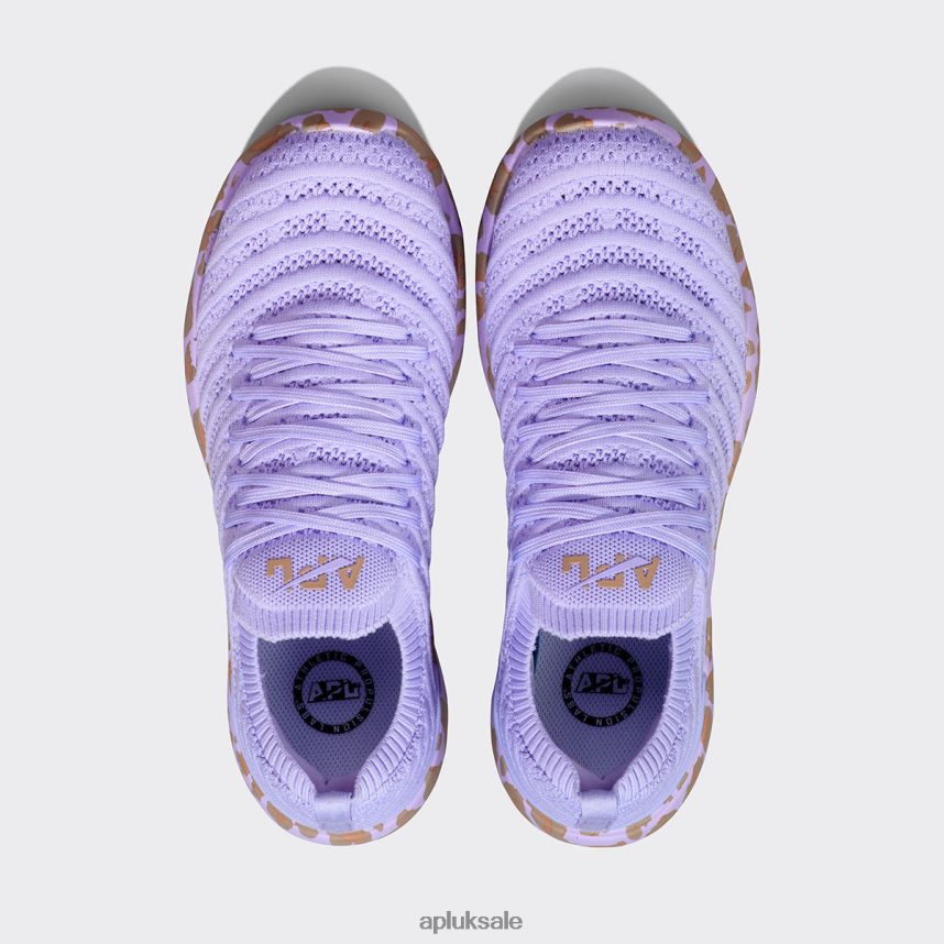 APL TechLoom Wave 60 - VH8XNZ404 APL Shoes UK Bellflower/Almond/Leopard Women Running