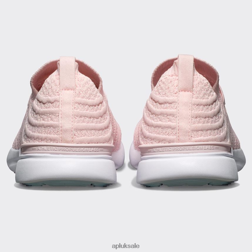 APL TechLoom Wave 60 - VH8XNZ408 APL Shoes UK Bleached Pink/White/Clear Women Running