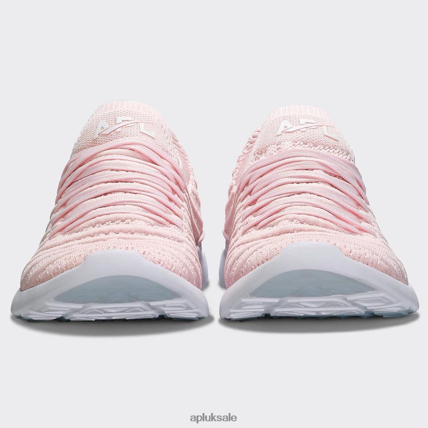 APL TechLoom Wave 60 - VH8XNZ408 APL Shoes UK Bleached Pink/White/Clear Women Running