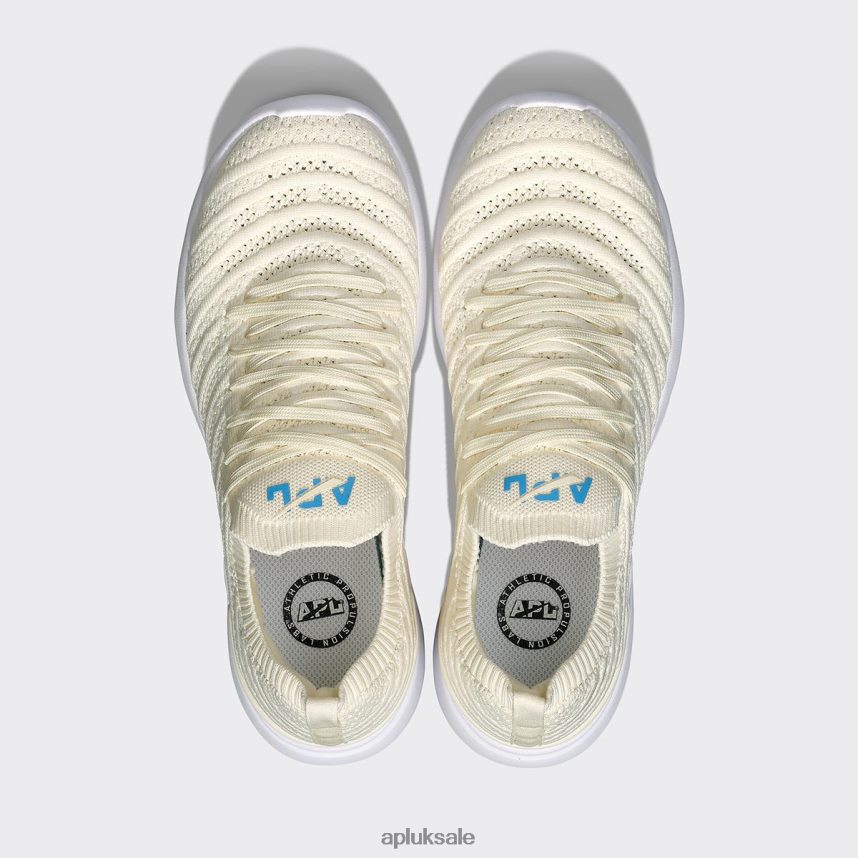 APL TechLoom Wave 60 - VH8XNZ413 APL Shoes UK Pristine/Coastal Blue/White Women Running