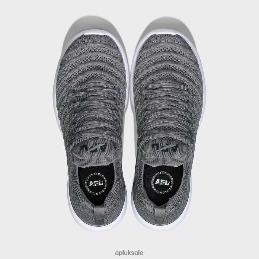 APL TechLoom Wave 61 - VH8XNZ422 APL Shoes UK Smoke/Black/White Women Running