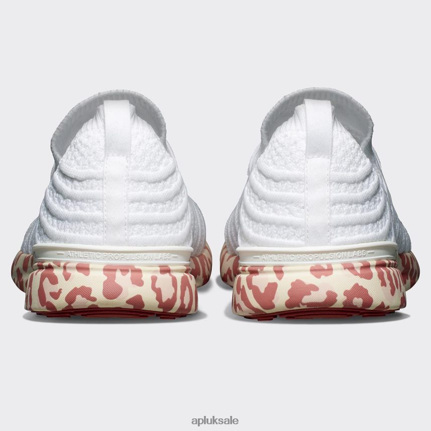 APL TechLoom Wave 61 - VH8XNZ424 APL Shoes UK White/Cedar/Leopard Women Running