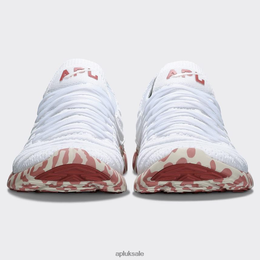 APL TechLoom Wave 61 - VH8XNZ424 APL Shoes UK White/Cedar/Leopard Women Running