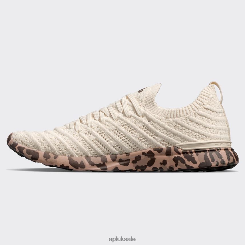 APL TechLoom Wave 61 - VH8XNZ437 APL Shoes UK Parchment/Caramel/Leopard Women Running