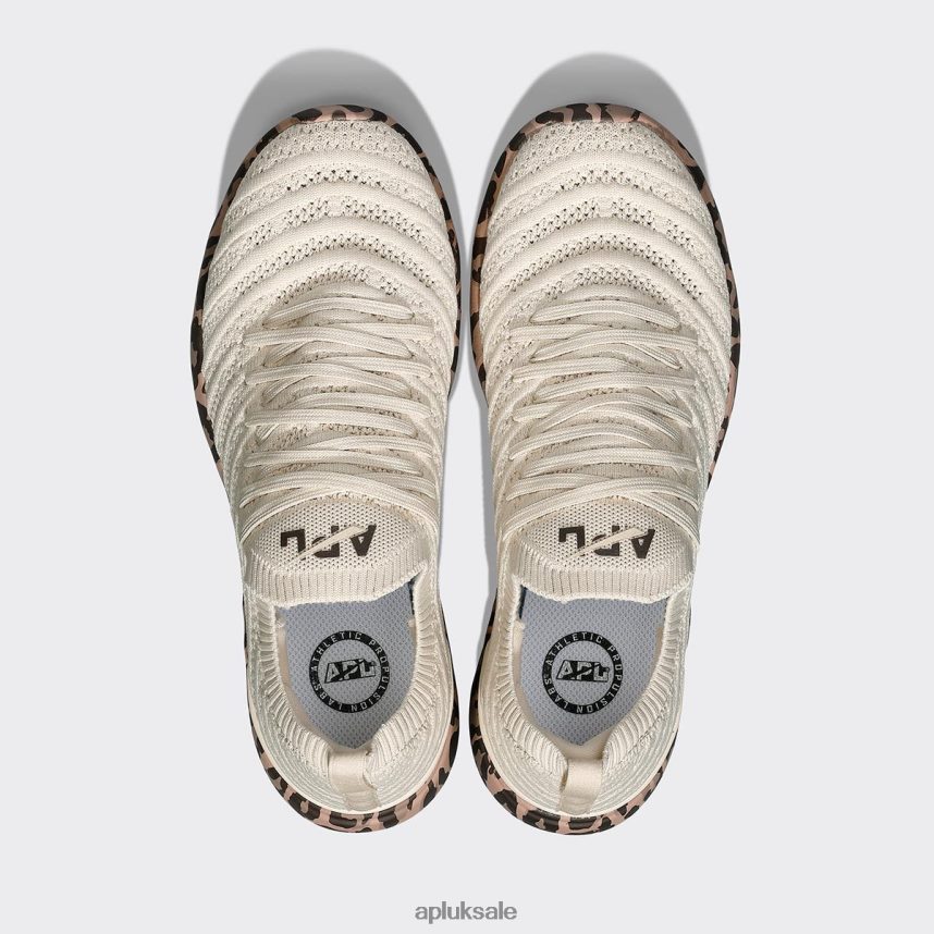 APL TechLoom Wave 61 - VH8XNZ437 APL Shoes UK Parchment/Caramel/Leopard Women Running