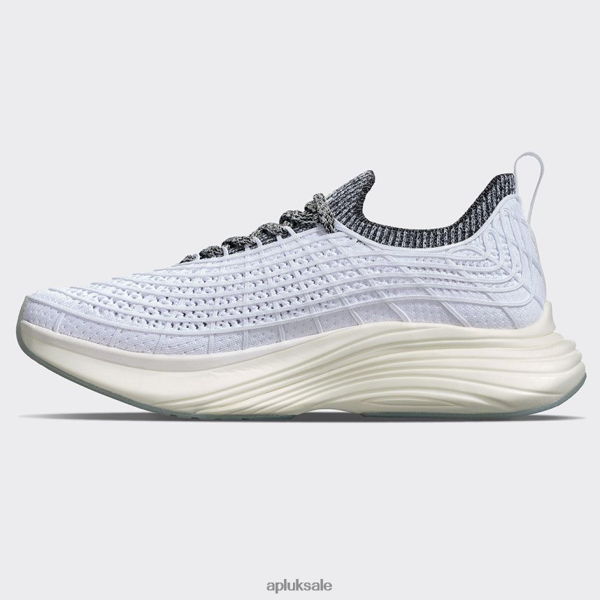 APL TechLoom Zipline 63 - VH8XNZ10 APL Shoes UK White/Black/White Melange Women Running