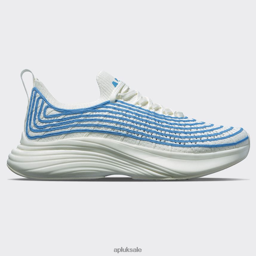APL TechLoom Zipline 63 - VH8XNZ29 APL Shoes UK Ivory/Coastal Blue Women Running