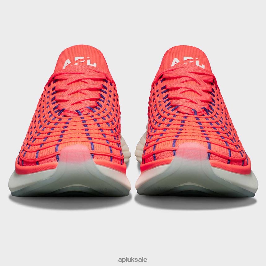 APL TechLoom Zipline 64 - VH8XNZ107 APL Shoes UK Impulse Red/Blue Haze Women Running
