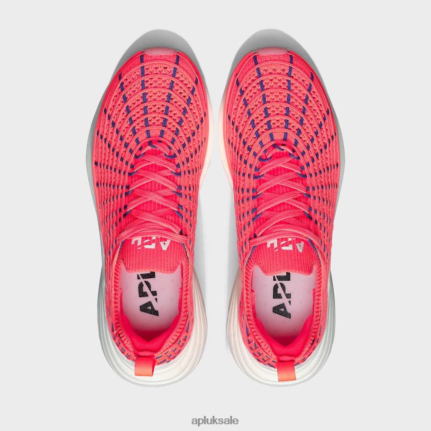 APL TechLoom Zipline 64 - VH8XNZ107 APL Shoes UK Impulse Red/Blue Haze Women Running