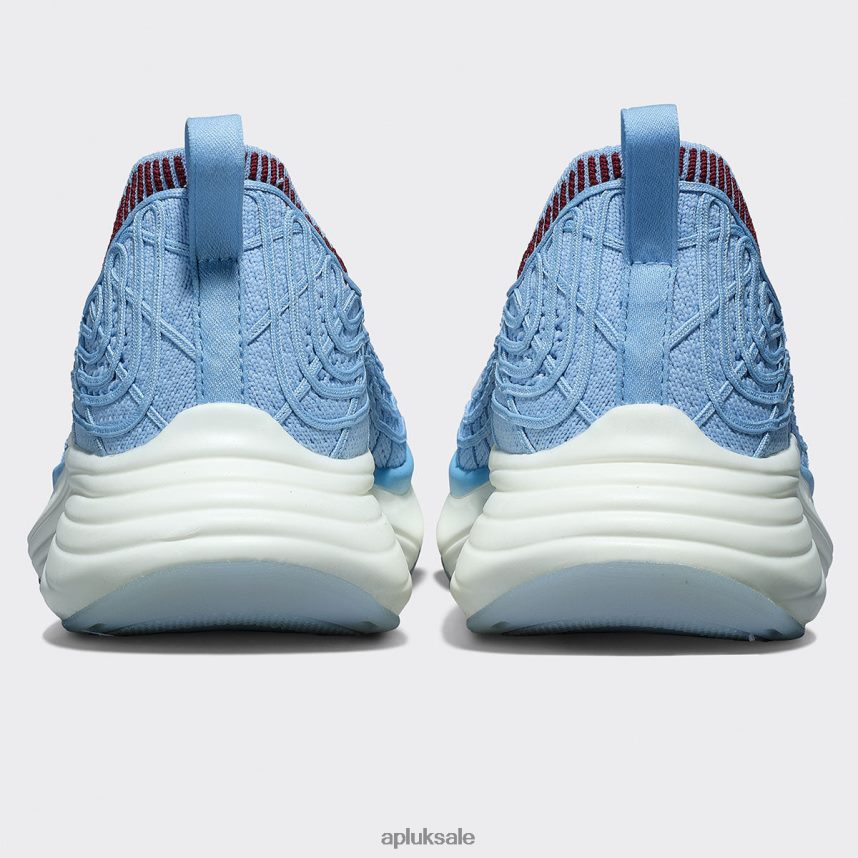 APL TechLoom Zipline 64 - VH8XNZ31 APL Shoes UK Ice Blue/Burgundy/Ribbed Women Running