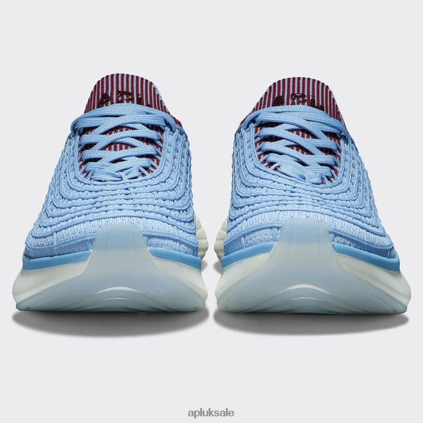 APL TechLoom Zipline 64 - VH8XNZ31 APL Shoes UK Ice Blue/Burgundy/Ribbed Women Running