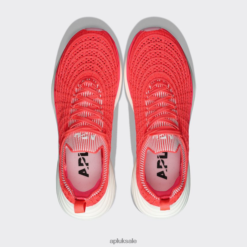 APL TechLoom Zipline 64 - VH8XNZ34 APL Shoes UK Magenta/Ivory/Ribbed Women Running