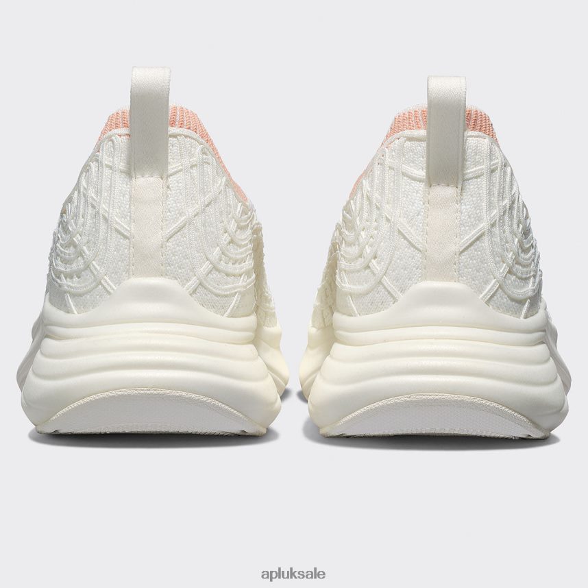 APL TechLoom Zipline 64 - VH8XNZ40 APL Shoes UK Ivory/Blush/Ribbed Women Running