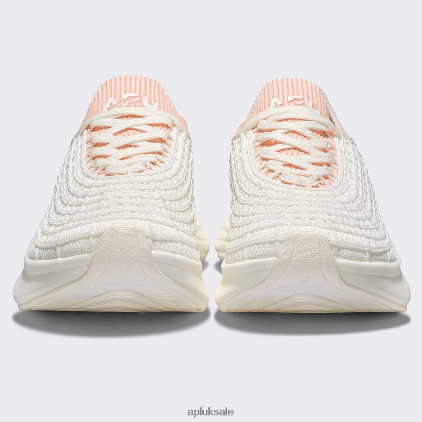 APL TechLoom Zipline 64 - VH8XNZ40 APL Shoes UK Ivory/Blush/Ribbed Women Running