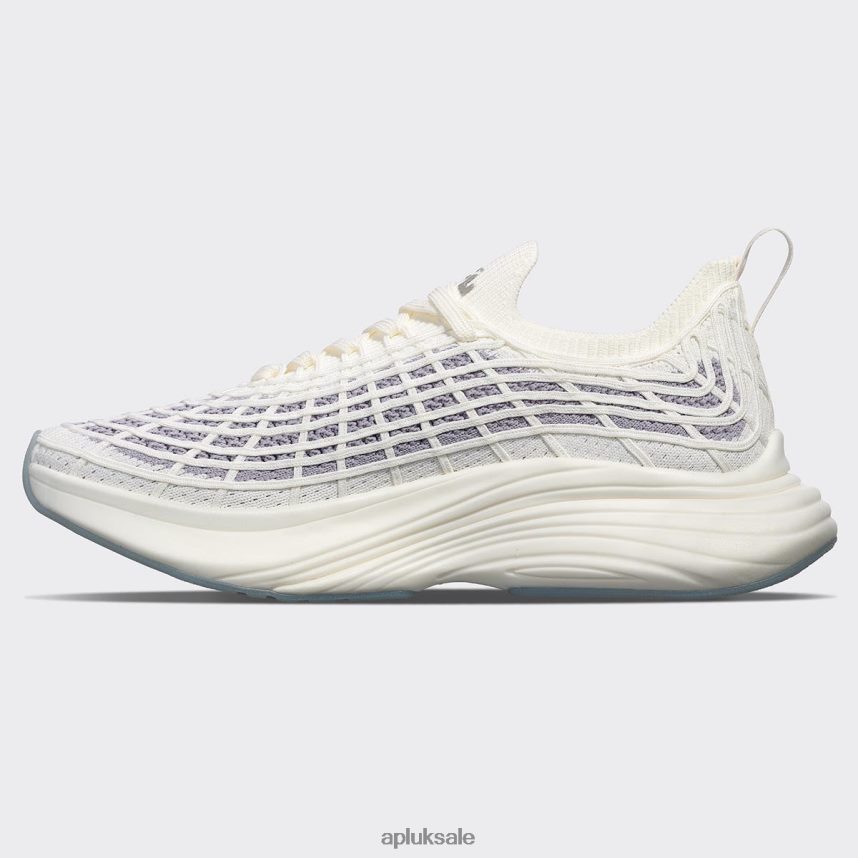APL TechLoom Zipline 64 - VH8XNZ49 APL Shoes UK Ivory/Medium Grey Women Running