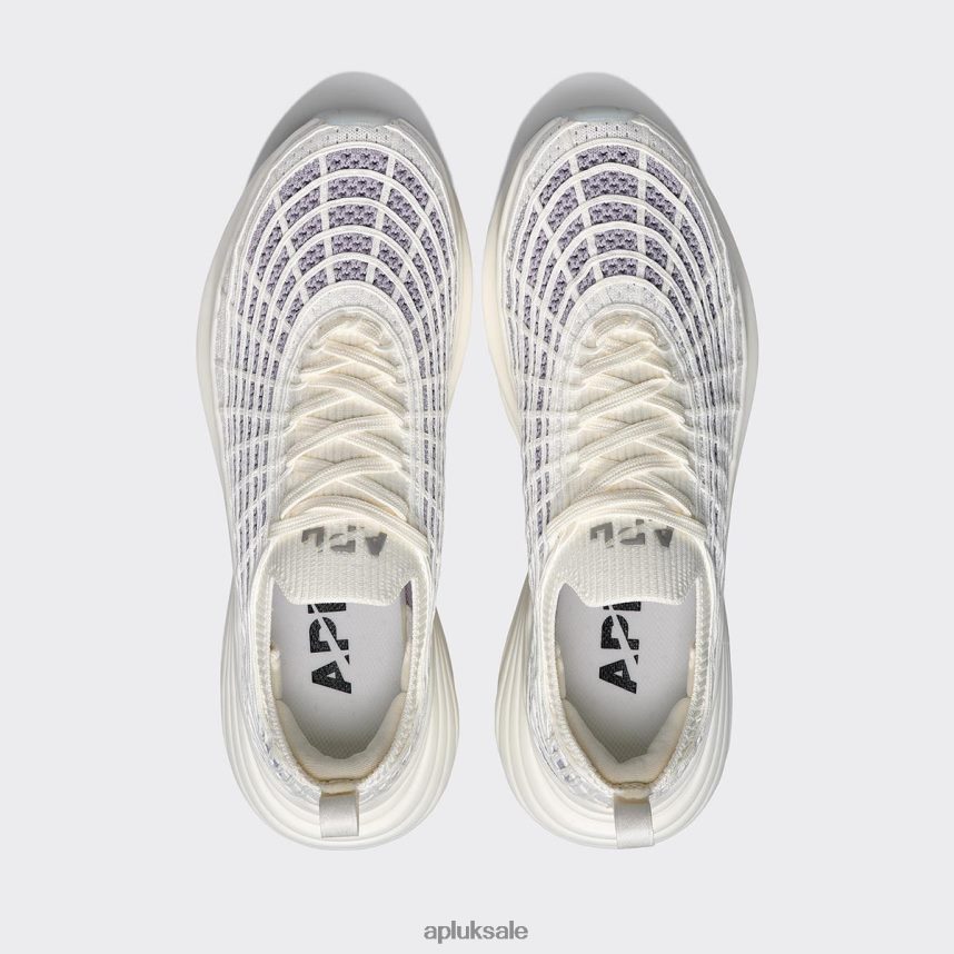 APL TechLoom Zipline 64 - VH8XNZ49 APL Shoes UK Ivory/Medium Grey Women Running