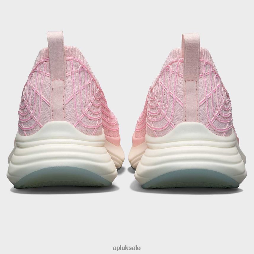 APL TechLoom Zipline 64 - VH8XNZ57 APL Shoes UK Bleached Pink/Fusion Pink Women Running