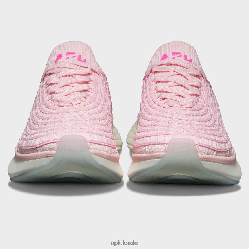 APL TechLoom Zipline 64 - VH8XNZ57 APL Shoes UK Bleached Pink/Fusion Pink Women Running