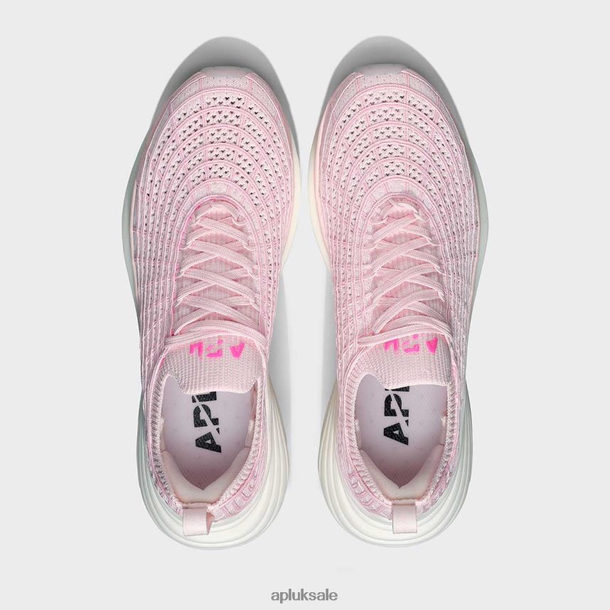 APL TechLoom Zipline 64 - VH8XNZ57 APL Shoes UK Bleached Pink/Fusion Pink Women Running