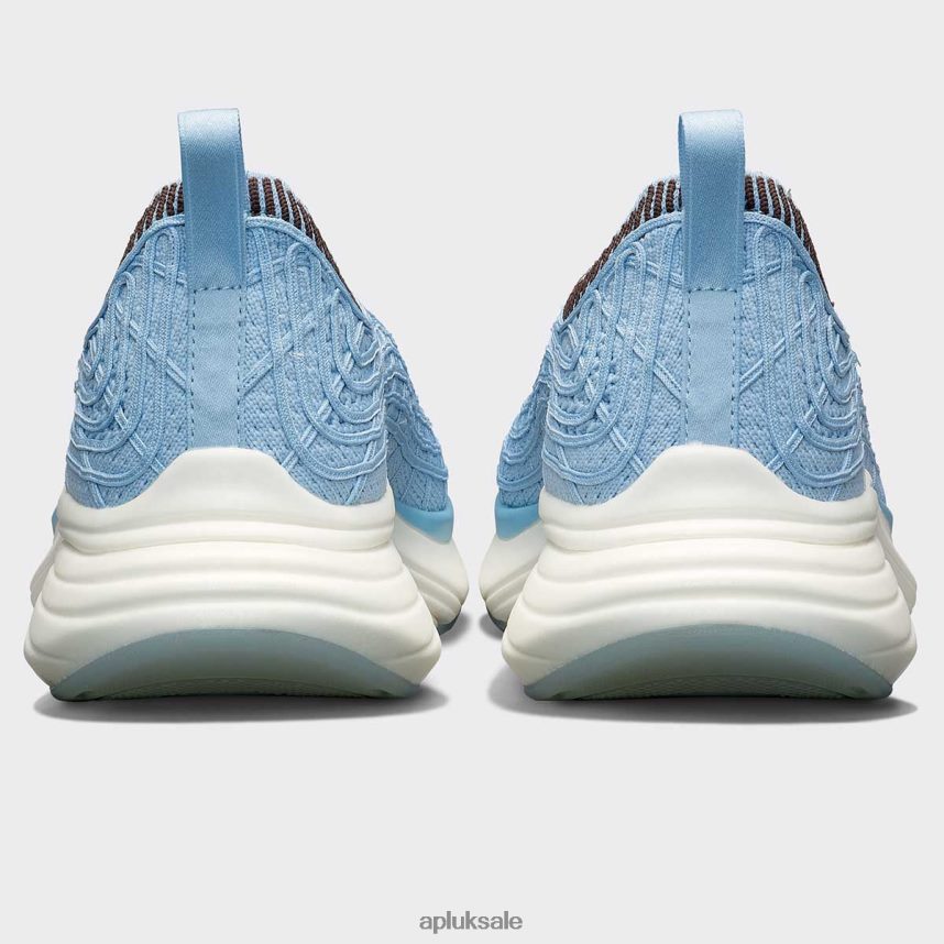 APL TechLoom Zipline 64 - VH8XNZ77 APL Shoes UK Ice Blue/Chocolate/Ribbed Women Running